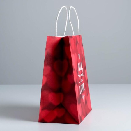 Package gift craft, packaging, "All You Need Is Love", 22 x 25 x 12 cm-2
