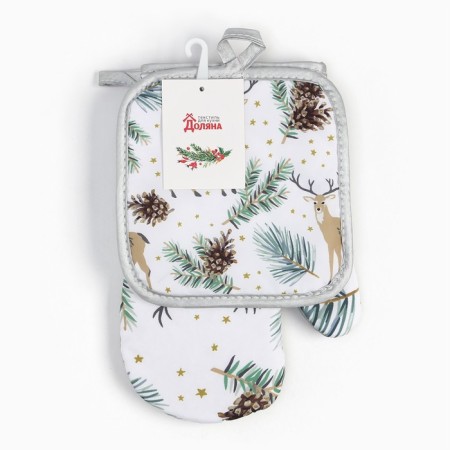 Kit. Set 2 pr. 17*17 cm, mittens. 26*16 cm, 100% p/e-5