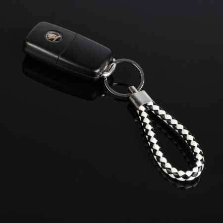 Cartage keychain, loop, black and white