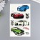 Tattoo on the body phosphorus "Racing and pictures" mix 12x7.5 cm