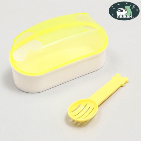 Tuannel toilet with a spatula for rodents "Pigzon", 14.5 x 7 x 7 cm, yellow
