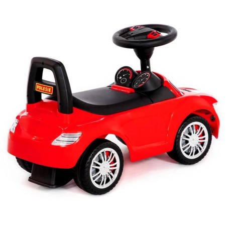 Supercar roller skate car No. 1 with a sound signal, red color-3