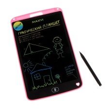 Graphic tablet for drawing and notes LCD MaxVI MGT-02C, 10.5 ”, color display, pink