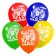 Airy ball "Happy Birthday!", 12 inch, latex, 25 pieces, blue tractor
