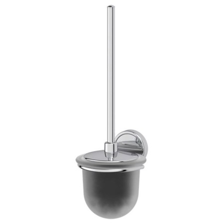 Holder with a toilet ruff with a lid, matte crystal, chrome, fbs