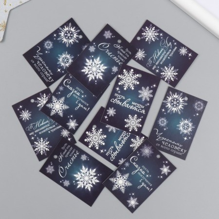 Cardboard "Snowflake" set 10 pcs (5 types) 4x6 cm-1