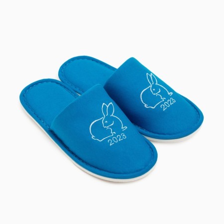 Women's slippers, blue color, size 38