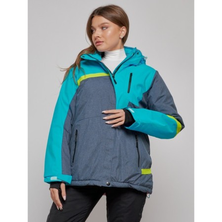 Ski jacket female winter, size 60, blue color-8