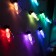 Smart garland "thread" 6 m with nozzles "bulbs with cones", IP20, dark thread, 20 LED, glow RGB, USB