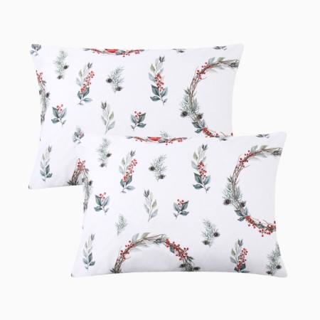 New Year. Set of pillowcases "Ethel" bullfinch 50x70-2 pcs, Poplin, 100% HL