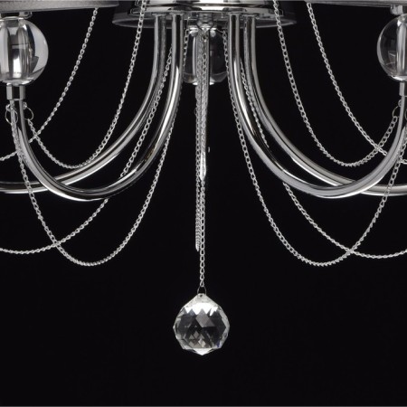 Ceiling chandelier "Federica", 5x40W E14, chrome 64x64x60 cm-2