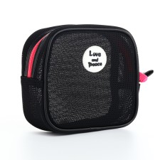 Cosmetic bag Dor mesh, 14*6.5*14, lightning department, black