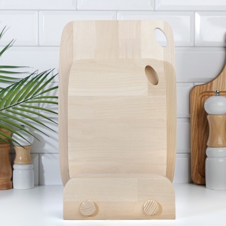 A set of cutting boards from birch on a stand, 2 pcs, 18x25 and 22x32 cm-1
