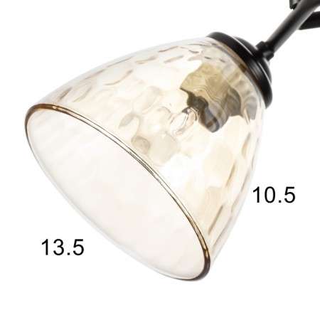 Chandelier "Charlene" 3he27 40w Black 48x48x26 cm Bayerlux-5
