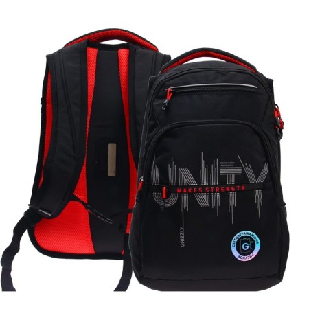 Youth backpack Grizzly, 43 x 31 x 20 cm, ergonomic back, laptop department