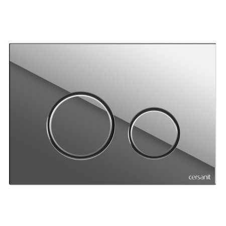 Cersanit Twins button, glossy chrome plastic, universal