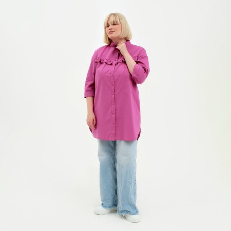 Women's tunic with a shutherin mist plus-size, size 54, pink color-4