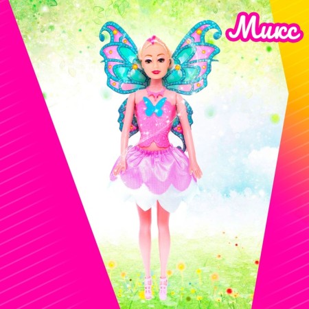 Fairytale doll "Butterfly", in a dress, mix-4