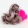 Soft toy "Puppet Model" on a key fob, 16 cm, fuchsia color