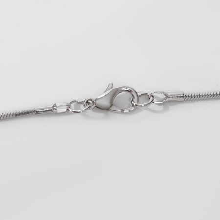Jupiter's pendant duet, white color in silver, 72cm-3