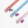 Collar "shiny strip", artificial leather, 31 x 1 cm, mix of flowers