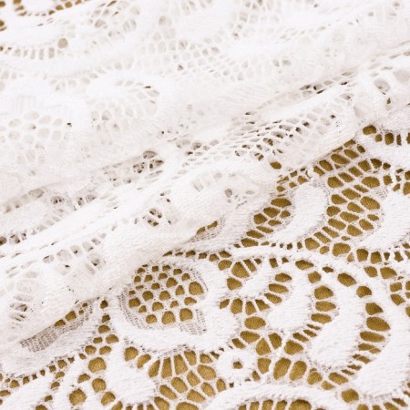 Lace elastic fabric, 180 mm × 2.7 ± 0.5 m, white color-1