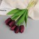 Artificial flowers "Tulip Lux" (7 pieces in a bunch) 32 cm, burgundy