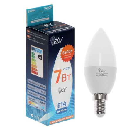RSV-C37-7W-6500K-E14 LED lamp