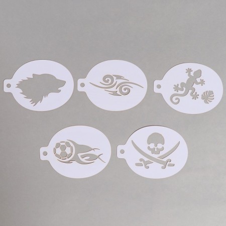 Stencils for makeup "Boys" 15 sheets, reusable-5