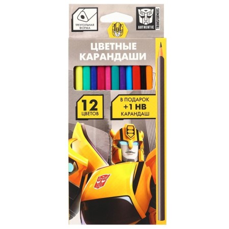Color pencils, 12 colors, trihedral, transformers-6