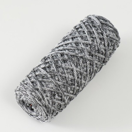 Knitting cord 35% cotton, 65% polypropylene 3 mm 85m/160 ± 10 g (black/white)-1