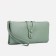 Women's wallet on the button, green color