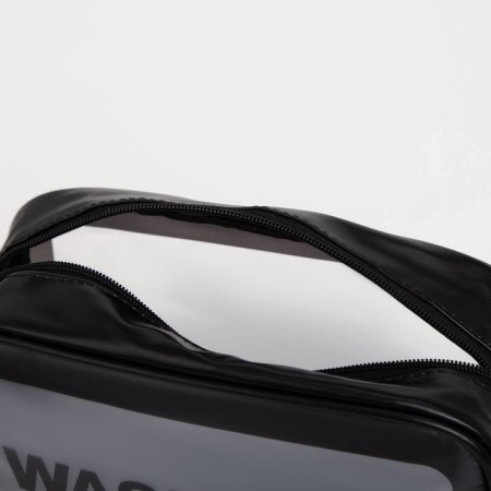Cosmetic bag with lightning, black color-2