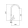 Fashun A54009-B kitchen mixer, single-leaf, 35 mm cartridge, stainless steel, satin