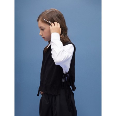 Knitted children's vests Amarobaby Bow, height 146 cm, black color-7