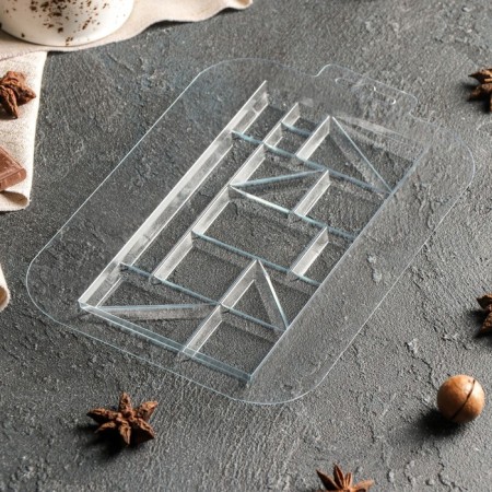 Form for chocolate and sweets "Tile Extravagant", 17 × 8.5 × 1 cm, color transparent color-3