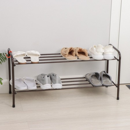 Shoe stand, 2 tiers, 87 × 30 × 45 cm, copper antik