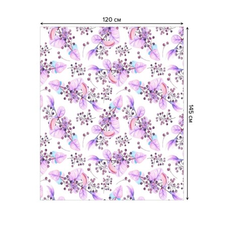 Tables on the table "Dreams of Spring", rectangular, Saten, size 120x145 cm-1
