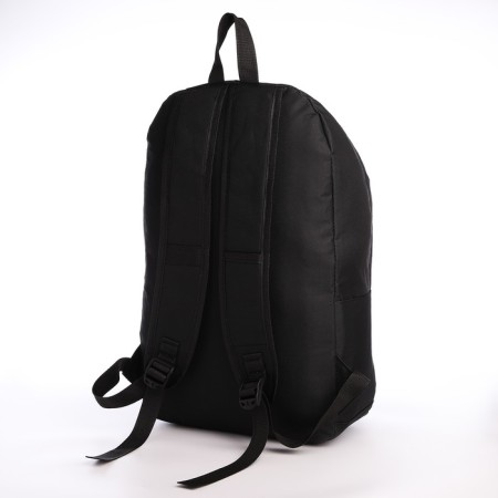 Youth backpack from lightning textiles, 3 pockets, headphone opening, black color-3
