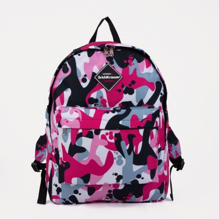 A backpack with a zipper, Erich krause, pink color