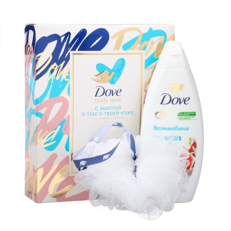 Gift set Dove: shower gel, 250 ml + washcloth-3
