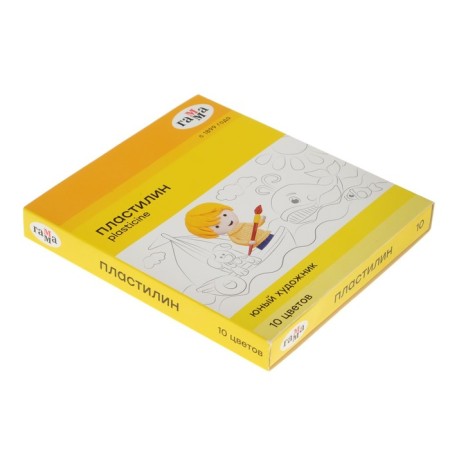 Plasticine 10 colors 140 g, gamut "Young artist", with a glass, cardboard packaging 280044-2
