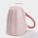 Mug ceramic shares "Marshmallow", 360 ml, pink color
