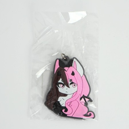 Key keychain, rubber, anime "Chibi", 6.2 x 5.3 cm-4