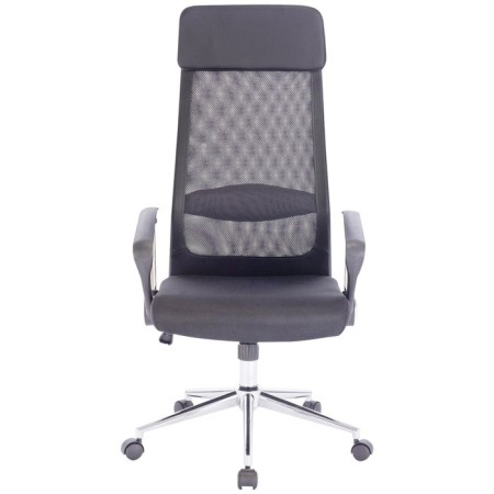 Armchair for the head of Brabix Flight R EX-541, Chrome, TW fabric, mesh, black/gray-1