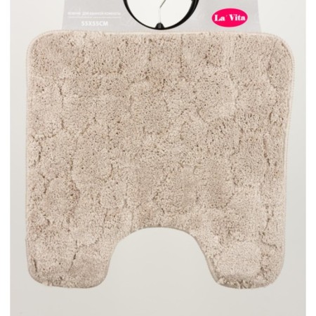 Bathroom mat "Milena", 55 x 55 cm, brown color