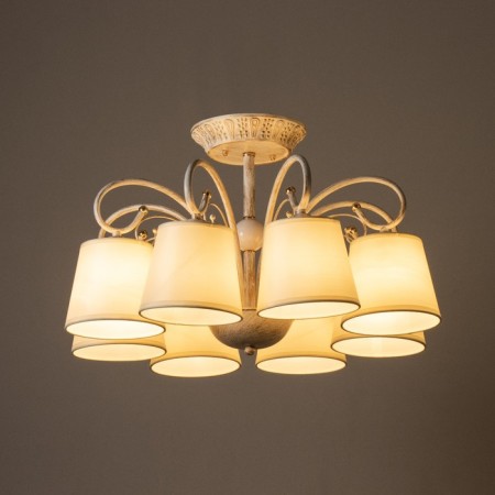 Chandelier 2150/8 E14 40W is white with a golden patina 79x79x35 cm Bayerlux-2