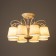 Chandelier 2150/8 E14 40W is white with a golden patina 79x79x35 cm Bayerlux