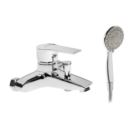 Bath mixer Zein Z2080CR, 40 mm cartridge, with shower set, brass, chrome