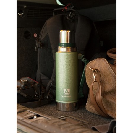 Thermos "Arctic. UAZ", 1.25 l, with a pen, retains heat 40 hours, green-5